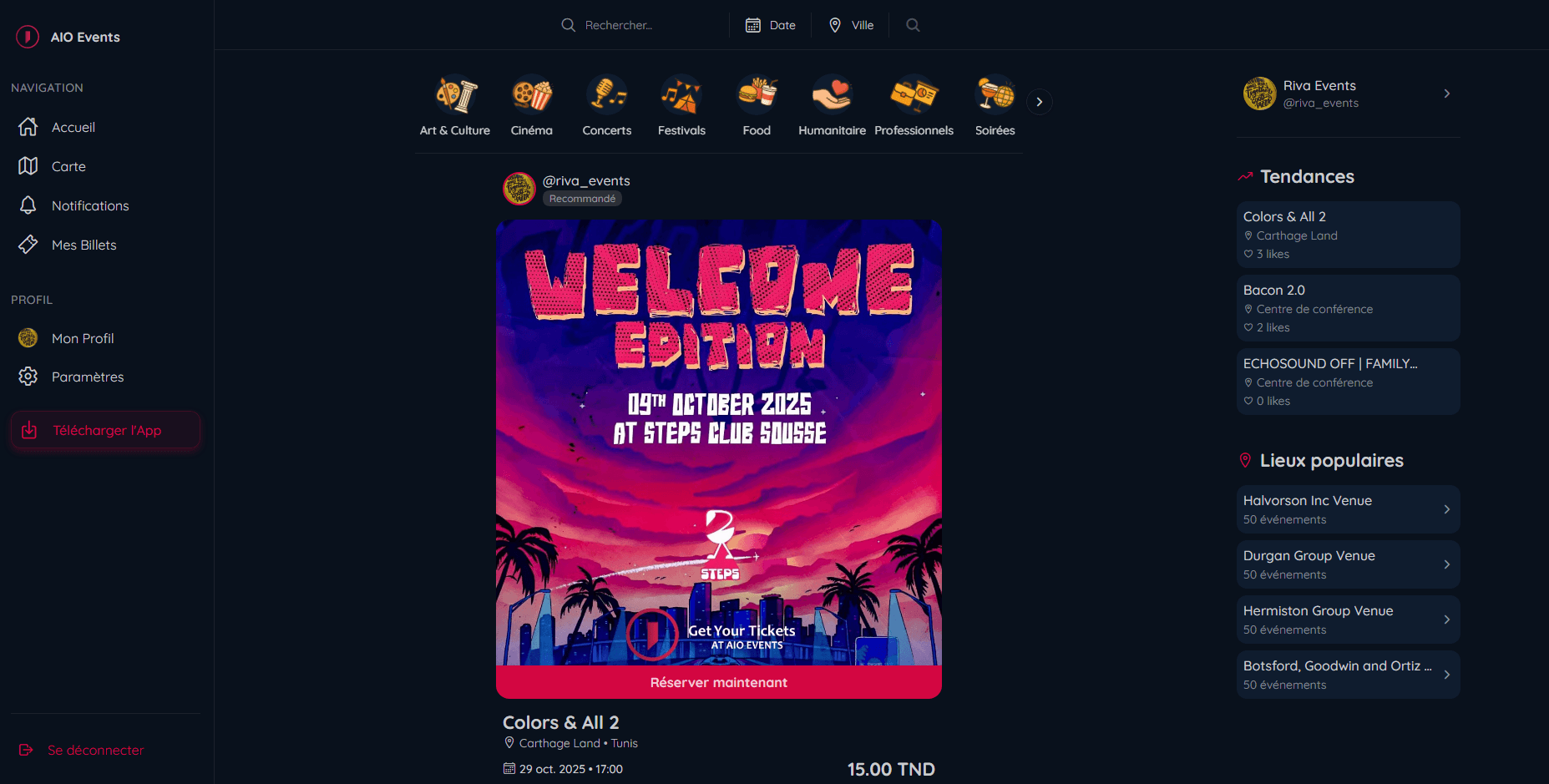 AIO Events Web App